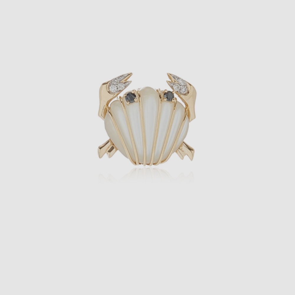 Yvonne Léon 9k Yellow Gold Mother Of Pearl Crab (Customized Pendant) - Picture 9 of 9